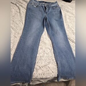 Judy Blue Light-Medium Blue Flared Wide Leg Jeans